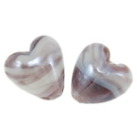 Belagte Lampeperler, Lampwork, Heart, forgyldt, 20x15mm, Hole:Ca. 2mm, 100pc'er/Bag, Solgt af Bag