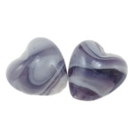 Belagte Lampeperler, Lampwork, Heart, forgyldt, 16x10mm, Hole:Ca. 2mm, 100pc'er/Bag, Solgt af Bag