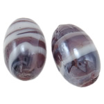 Plated Χάντρες Lampwork, Γυάλινα, Ωοειδής, επιχρυσωμένο, 18x12mm, Τρύπα:Περίπου 2mm, 100PCs/τσάντα, Sold Με τσάντα