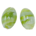 Plattierte Lampwork Perlen, oval, 18x12mm, Bohrung:ca. 2mm, 100PCs/Tasche, verkauft von Tasche