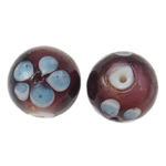 Бусины Lampwork с золотым песком, Лэмпворк, Круглая, золотой песок, 16mm, отверстие:Приблизительно 1.5mm, 100ПК/сумка, продается сумка