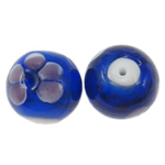 Бусины Lampwork с золотым песком, Лэмпворк, Круглая, золотой песок, 16mm, отверстие:Приблизительно 1.5mm, 100ПК/сумка, продается сумка