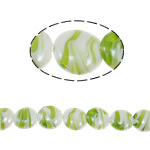 Pläterade Lamppärlor, Lampwork, Flat Round, plated, 20x21x11mm, Hål:Ca 2mm, 100PC/Bag, Säljs av Bag