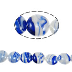 Plated Χάντρες Lampwork, Γυάλινα, Flat Γύρος, επιχρυσωμένο, 20x21x11mm, Τρύπα:Περίπου 2mm, 100PCs/τσάντα, Sold Με τσάντα