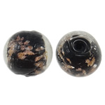 lampwork حبات الرمل الذهبية, امبورك, جولة, الرمال الذهبية, 16mm, حفرة:تقريبا 1-3mm, 100أجهزة الكمبيوتر/حقيبة, تباع بواسطة حقيبة