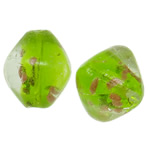 Goldsand Lampwork Perlen, oval, 25x23mm, Bohrung:ca. 1.5-2.5mm, 100PCs/Tasche, verkauft von Tasche