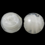 Miçangas Lampwork chapeado, vidrilho, Roda, platinado, 14mm, Buraco:Aprox 2mm, 100PCs/Bag, vendido por Bag