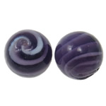 Plated Lampwork Beads Round 14mm Approx 2mm Sold By Bag