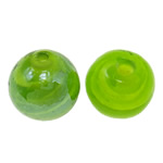 Miçangas Lampwork chapeado, vidrilho, Roda, platinado, 14mm, Buraco:Aprox 2mm, 100PCs/Bag, vendido por Bag