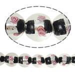 Silver Foil Lampwork Beads Round 14mm Approx 2mm Sold By Bag