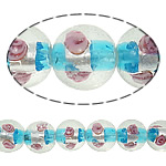 Silver Foil Lampwork Beads Round 14mm Approx 2mm Sold By Bag