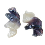 Plated Χάντρες Lampwork, Γυάλινα, Έλιξ, επιχρυσωμένο, 30x16mm, Τρύπα:Περίπου 2mm, 100PCs/τσάντα, Sold Με τσάντα