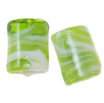 Plated Lampwork Beads Rectangle Approx 2mm Sold By Bag