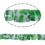 Plattierte Lampwork Perlen, Rechteck, 21x16x9mm, Bohrung:ca. 2mm, 100PCs/Tasche, verkauft von Tasche