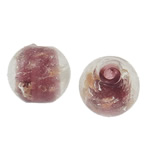 Goldsand Lampwork Perlen, rund, 12mm, Bohrung:ca. 2mm, 100PCs/Tasche, verkauft von Tasche