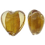 Handgemaakte Lampwork Beads, Hart, 15.50x15x9.50mm, Gat:Ca 1.8mm, 100pC's/Bag, Verkocht door Bag