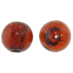 الخرز الفضي Lampwork احباط, امبورك, جولة, الفضة احباط, الأحمر الداكن, 14mm, حفرة:تقريبا 1.5mm, 100أجهزة الكمبيوتر/حقيبة, تباع بواسطة حقيبة