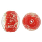 Leuchtende Lampwork Perlen, oval, 12x14mm, Bohrung:ca. 1mm, 100PCs/Tasche, verkauft von Tasche