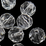 CRYSTALLIZED™ Crystal Beads, Runde, forskellig størrelse for valg, Krystal, Hole:Ca. 1mm, 50pc'er/Bag, Solgt af Bag