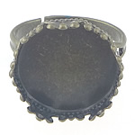 Brass Ring Bezel Základní, Mosaz, starožitné bronzové barvy á, nastavitelný, olovo a kadmium zdarma, 16.5x16.5x14mm, 17mm, 15x15mm, Vnitřní průměr:Cca 15mm, Velikost:6.5, 300PC/Bag, Prodáno By Bag