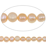 Barokní kultivované sladkovodní perle, Sladkovodní Pearl, růžový, Grade AA, 10-11mm, Otvor:Cca 0.8mm, Prodáno za 15.5 inch Strand