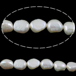 Barok ferskvandskulturperle Beads, Ferskvandsperle, hvid, Grade AA, 8-9mm, Hole:Ca. 0.8mm, Solgt Per 15.5 inch Strand