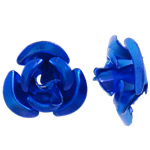 Aluminum Flower Beads painted blue Approx 1.1mm Sold By Bag