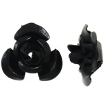 Aluminum Flower Beads painted black Approx 1.3mm Sold By Bag