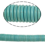 Tyrkysové korálky, Syntetický Turquoise, Mince, modrý, 18x3mm, Otvor:Cca 1.5mm, Cca 123PC/Strand, Prodáno za Cca 15 inch Strand