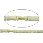 Grânulos de turquesas, Turquesa sintética, Bamboo, beige, 12x6mm, Buraco:Aprox 1mm, comprimento Aprox 15.5 inchaltura, 50vertentespraia/Lot, vendido por Lot