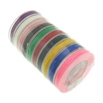 Nylon Koord, met kunststof spoel, gemengde kleuren, 0.80mm, 10pC's/Lot, Verkocht door Lot