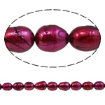 Rýže kultivované sladkovodní perle, Sladkovodní Pearl, přírodní, červený, Grade, 8-9mm, Otvor:Cca 0.8mm, Prodáno za 15 inch Strand