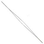 Stainless Steel Wide Eye Needle, oprindelige farve, 125mm, 0.5mm, 0.25mm, 10pc'er/Bag, Solgt af Bag