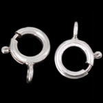 925 Sterling Silver Spring anello fibbia, 925 argento sterlina, a filo singolo, 6x8.50x1mm, Foro:Appross. 1.2mm, 50PC/borsa, Venduto da borsa