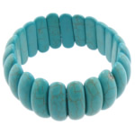 Fashion Turquoise Karkötők, Szintetikus türkiz, türkizkék, 8x24mm, Hossz Kb 7 inch, 20Strands/Lot, Által értékesített Lot