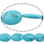 Perles turquoises, turquoise synthétique, ovale plat, blue ciel, 26x19x6.50mm, Trou:Environ 1mm, Longueur Environ 15.5 pouce, Environ 13Strandstoron/kg, Vendu par kg