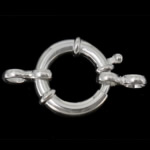 925 Sterling Silver Spring Ring sluiting, 925 Sterling Zilver, enkelstrengs, 12.5x12.5x4.5mm, 24mm, Verkocht door PC