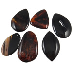 Dubh agate Pendants, Agate Black, measctha, 47-63mm, Poll:Thart 2.5-3mm, 20ríomhairí pearsanta/Mála, Díolta De réir Mála