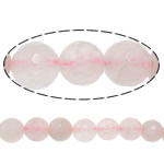 Prirodna ruža kvarca kuglice, Rose Quartz, Krug, faceted, 4mm, Rupa:Približno 2mm, Dužina Približno 15 inčni, 10pramenovi/Lot, Približno 95računala/Strand, Prodano By Lot