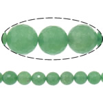 Aventurine Korálky, Zelená Aventurine, Kolo, 8mm, Otvor:Cca 1.8mm, Délka Cca 15 inch, 10přediva/Lot, Cca 46PC/Strand, Prodáno By Lot