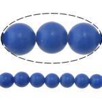 Synthetische Lapis Lazuli kralen, Ronde, blauw, 6mm, Gat:Ca 0.8mm, Lengte Ca 15 inch, 10strengen/Lot, Ca 60pC's/Strand, Verkocht door Lot