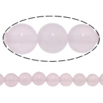 Kulaté Crystal korálky, Rose Quartz, Kolo, 6mm, Otvor:Cca 1.5mm, Délka Cca 15.5 inch, 10přediva/Lot, Cca 67PC/Strand, Prodáno By Lot