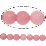 Marmor Naturperlen, natürliche Marmor, rund, Rosa, 4mm, Bohrung:ca. 0.8mm, Länge ca. 15.3 ZollInch, 10SträngeStrang/Menge, ca. 97PCs/Strang, verkauft von Menge