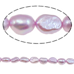 Barokní kultivované sladkovodní perle, Sladkovodní Pearl, světle fialová, 5-6mm, Otvor:Cca 0.8mm, Prodáno za 15.4 inch Strand