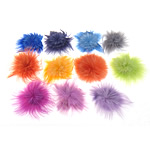 Accesorios, pelo de zorro, color mixto, 70-100x70-100x5-8mm, 100PCs/Bolsa, Vendido por Bolsa