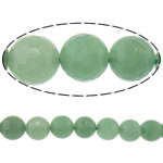 Aventurine Korálky, Zelená Aventurine, Kolo, Stroj tváří, 12mm, Otvor:Cca 2mm, Délka Cca 15 inch, 5přediva/Lot, Cca 32PC/Strand, Prodáno By Lot