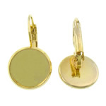 Messing Hendel weer Component, gold plated, nikkel, lood en cadmium vrij, 14x25x13mm, Binnendiameter:Ca 12mm, 200paren/Bag, Verkocht door Bag