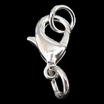 Brass Lobster Clasp silver color plated nickel lead & cadmium free Approx 4mm Sold By Bag