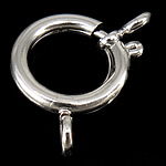 Messing Spring Ring Lås, platin farve forgyldt, nikkel, bly & cadmium fri, 18x3mm, Hole:Ca. 3mm, 200pc'er/Bag, Solgt af Bag