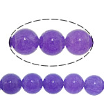 Perles en jade, blanc de jade, Rond, lisse, violet, 8mm, Trou:Environ 1.5mm, Longueur Environ 15 pouce, 20Strandstoron/lot, Environ 46PC/brin, Vendu par lot